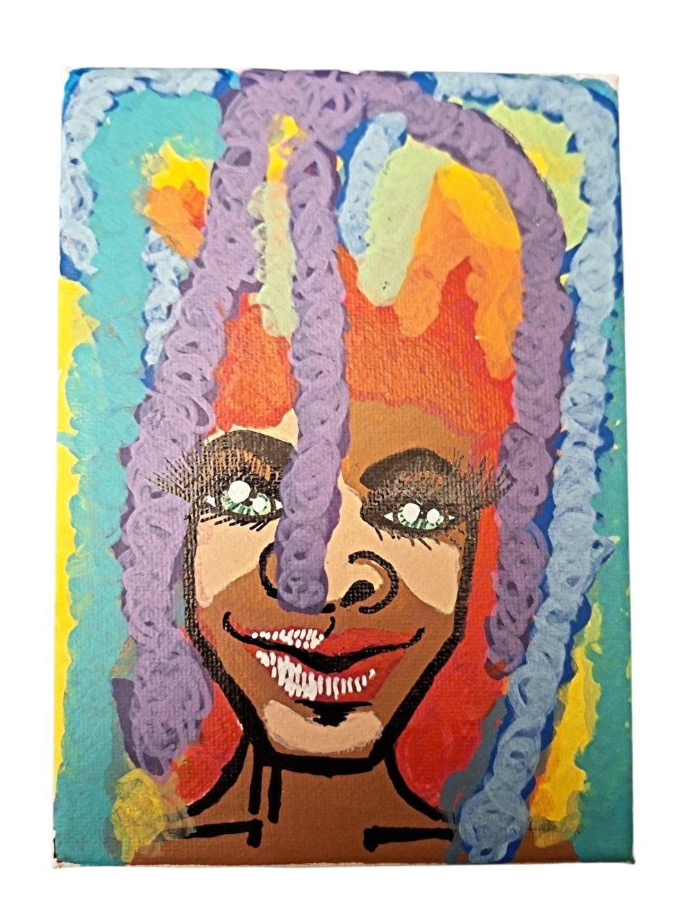 ✨️"Nikki" Megan Phoenix Original! LGBTQ+ Pride Portrait! Rainbow Dreads!